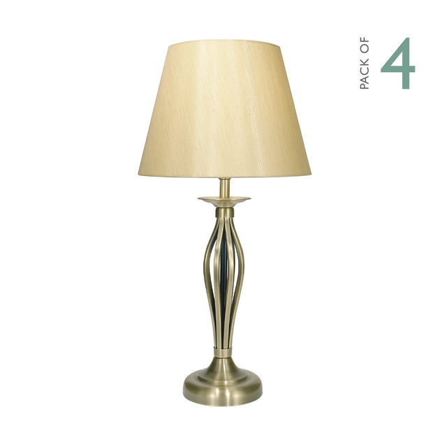 Bybliss Table Lamp Antique Brass With Shade