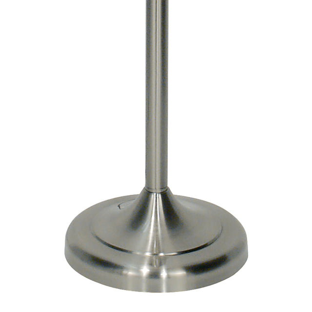 Bybliss Floor Lamp Satin Chrome With Shade