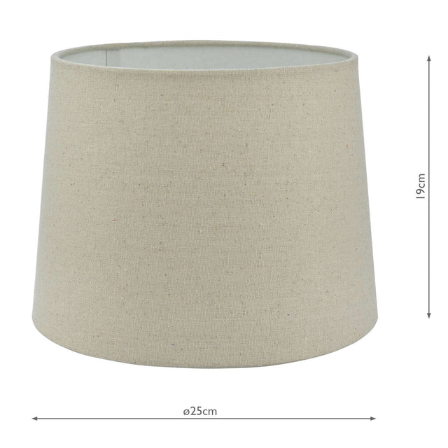 Cane Natural Linen Tapered Drum Shade 25cm