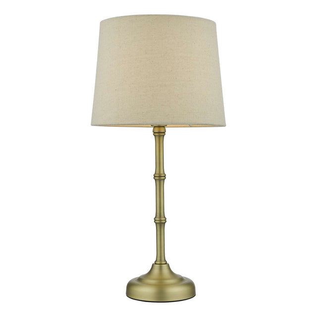 Cane Table Lamp Antique Brass With Shade