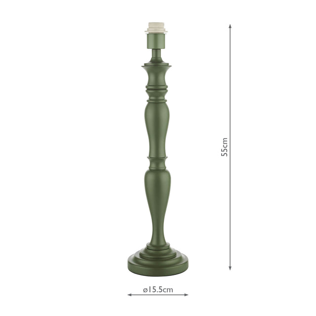 Caycee Table Lamp Green Base Only