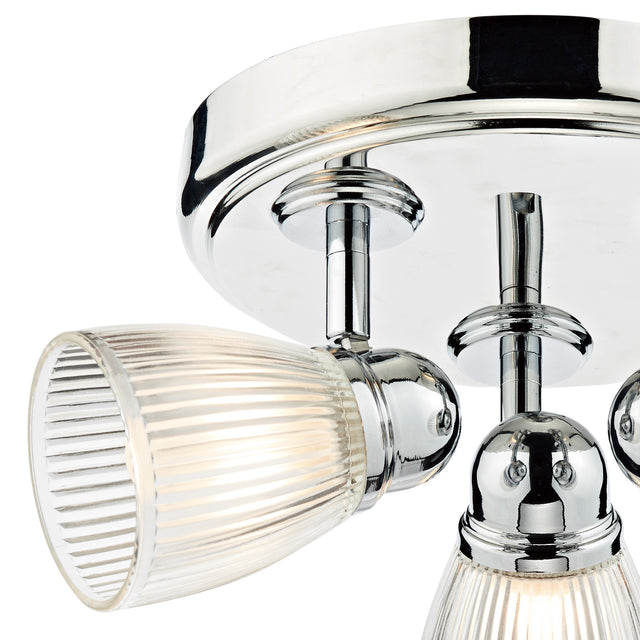 Cedric Bathroom 3 Light Spotlight Polished Chrome Glass IP44