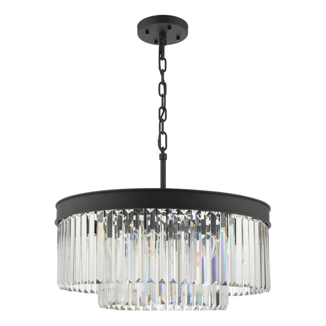 Celeus 6 Light Chandelier Anthracite & Crystal