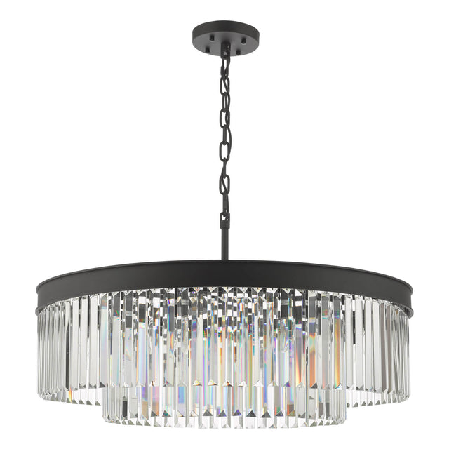 Celeus 8 Light Chandelier Anthracite & Crystal