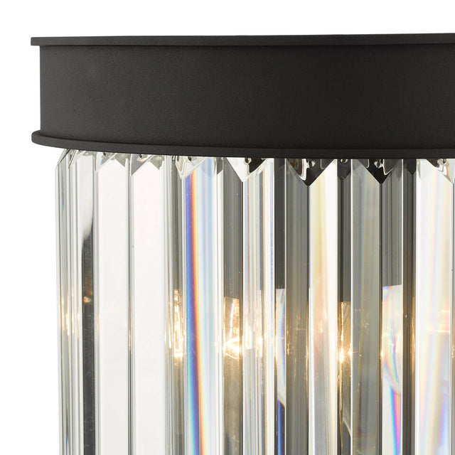 Celeus 2 Light Wall Light Anthracite & Crystal