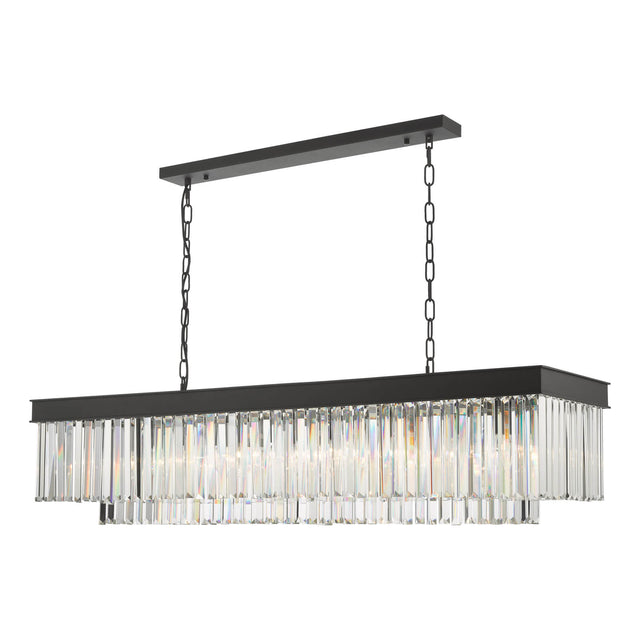 Celeus 6 Light Bar Pendant Anthracite & Crystal