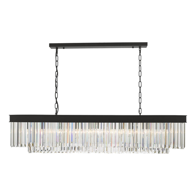 Celeus 6 Light Bar Pendant Anthracite & Crystal