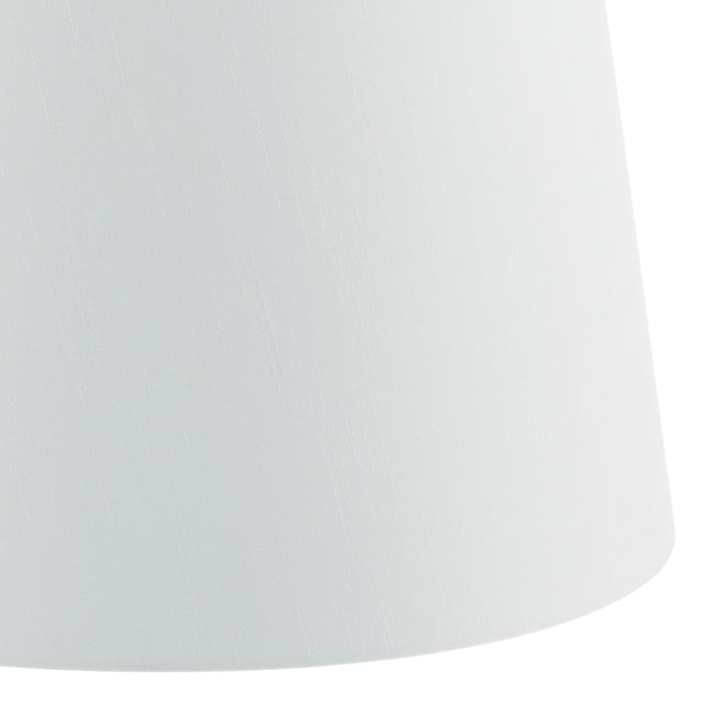 Cezanne White Faux Silk Tapered Drum Shade 35cm