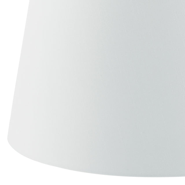 Cezanne White Faux Silk Tapered Drum Shade White 40cm