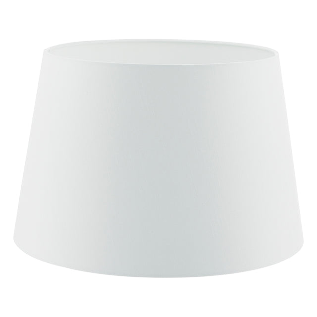 Cezanne White Faux Silk Tapered Drum Shade 45cm