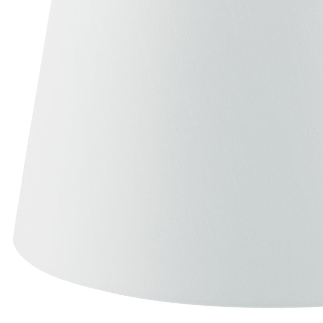 Cezanne White Faux Silk Tapered Drum Shade 45cm