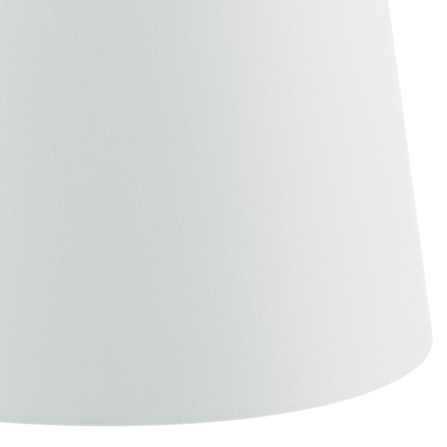 Cezanne White Faux Silk Tapered Drum Shade 45cm