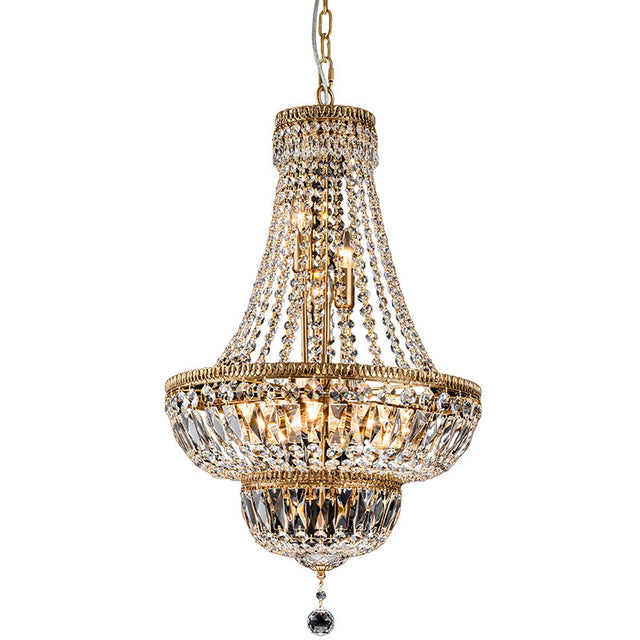 AGED GOLD IMPERIAL CRYSTAL CHANDELIER