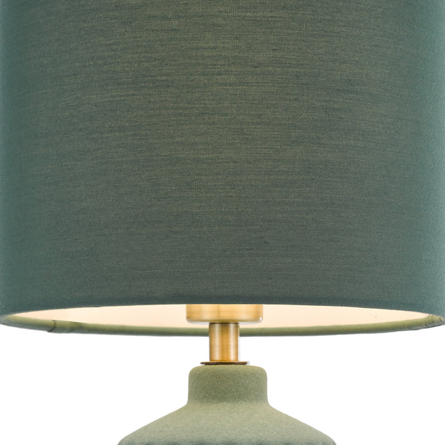 Chloris Small Table Lamp Green With Shade