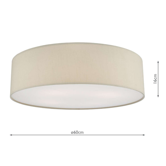 Cierro 4 Light Flush Taupe 60cm