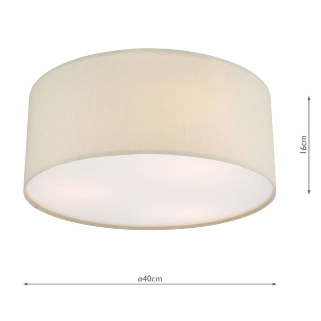 Cierro 3 Light Flush Taupe 40cm