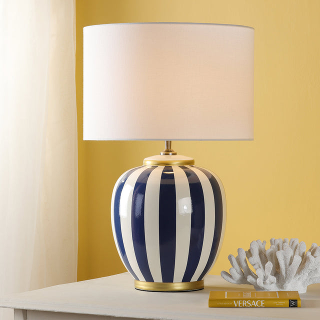 Circus Ceramic Table Lamp Blue & White Base Only