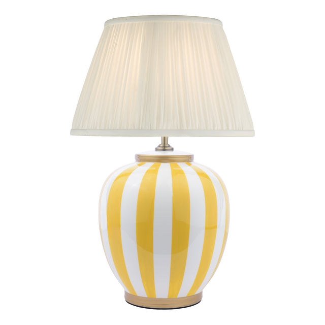 Circus Table Lamp Yellow and White With Shade