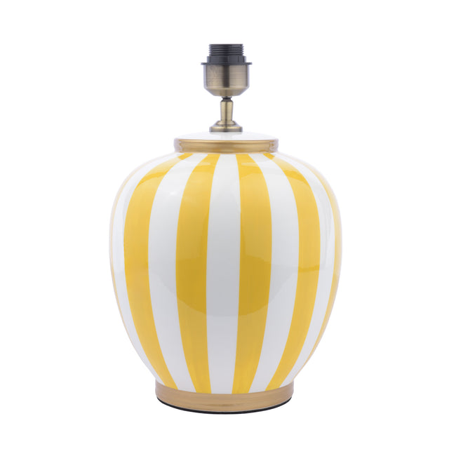 Circus Table Lamp Yellow and White Base Only