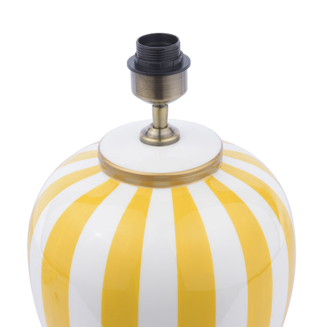 Circus Table Lamp Yellow and White Base Only