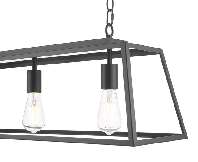 Claudia 3 Light Bar Pendant Matt Black