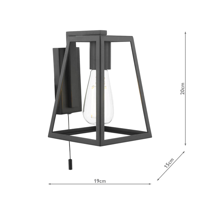 Claudia Wall Light Matt Black