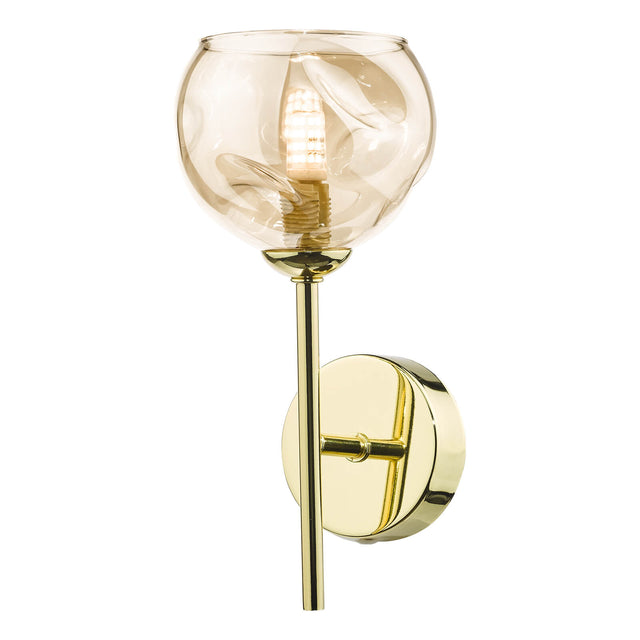 Cohen Wall Light Polished Gold Champagne Glass