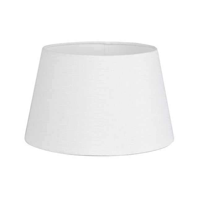 WHITE LINEN DRUM SHADE