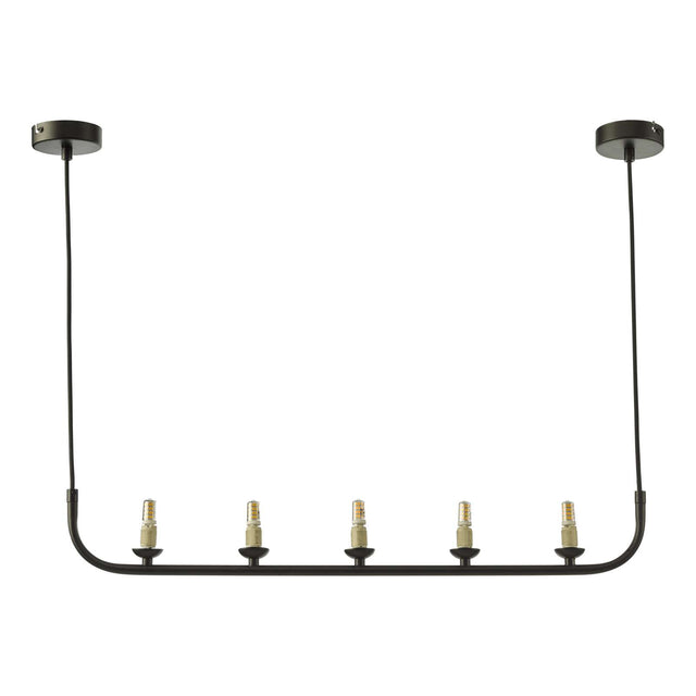 Cradle 5 Light Bar Pendant Matt Black Frame Only