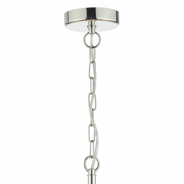 Cristin 4 Light Pendant Polished Nickel With Ivory Shade