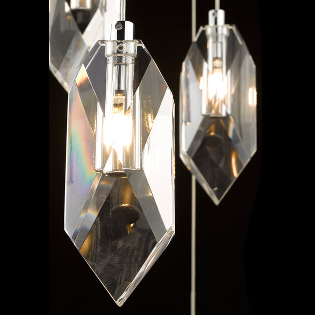 Crystal 12 Light Cluster Pendant Polished Chrome & Crystal