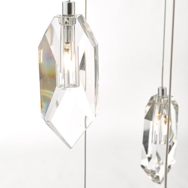 Crystal 12 Light Cluster Pendant Polished Chrome & Crystal