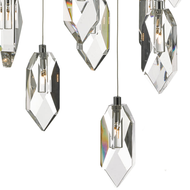 Crystal 18 Light Cluster Pendant Polished Chrome & Crystal