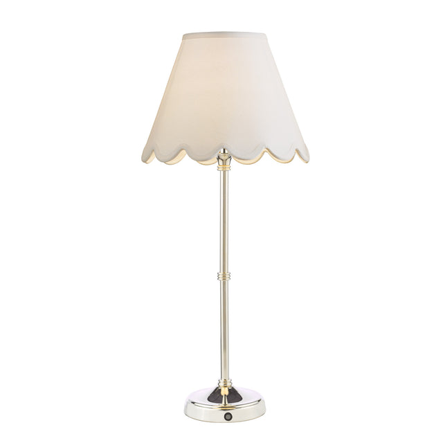 Dahl Rechargeable Table Lamp Polished Nickel Base Only LED