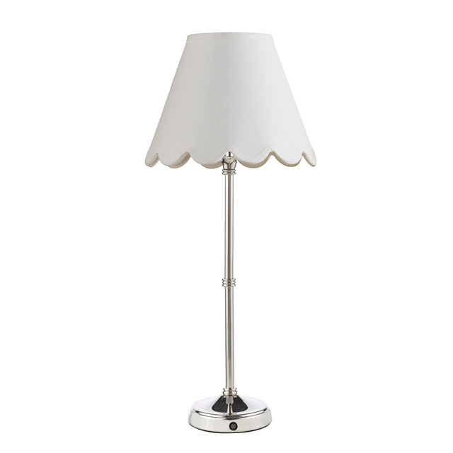 Dahl Rechargeable Table Lamp Polished Nickel Base Only LED