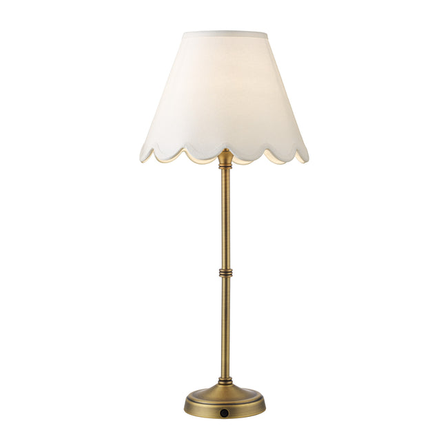 Dahl Rechargeable Table Lamp Matt Antique Brass Base Only LED