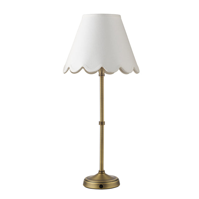 Dahl Rechargeable Table Lamp Matt Antique Brass Base Only LED