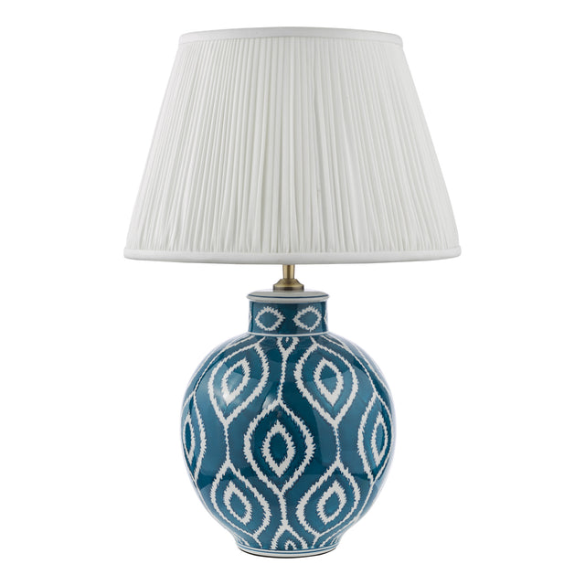 Dakari Table Lamp Blue and Antique Brass Base Only