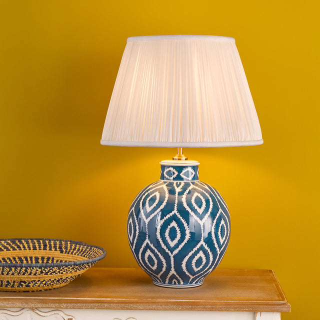 Dakari Table Lamp Blue and Antique Brass Base Only