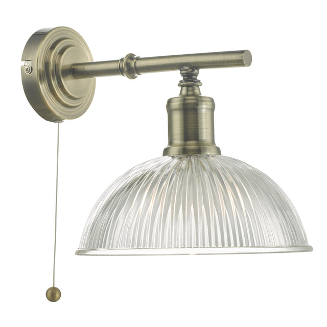 Dara Wall Light Antique Brass & Glass