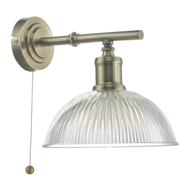 Dara Wall Light Antique Brass & Glass