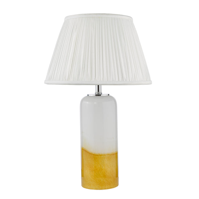 Deandra Table Lamp Yellow and White Art Glass Base Only