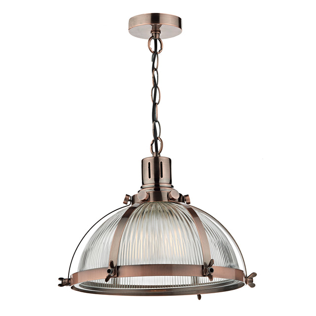 Debut 1 Light Pendant Brushed Antique Copper