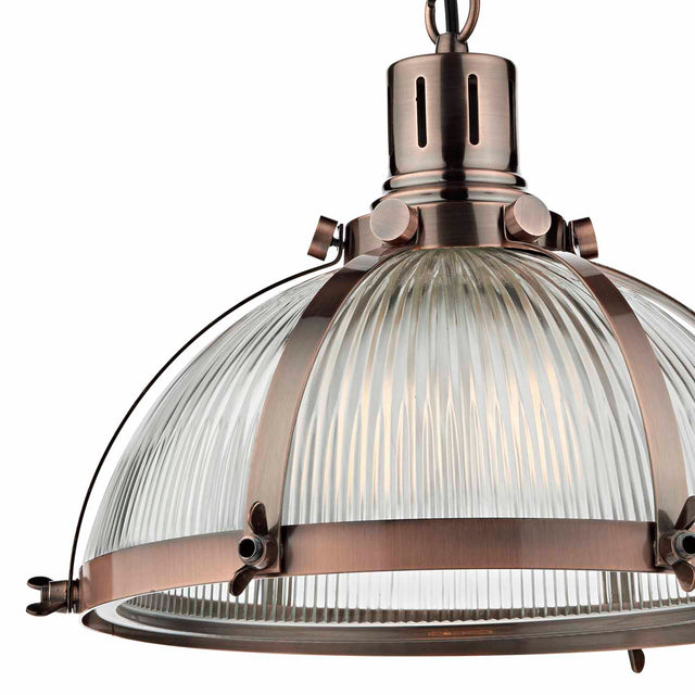 Debut 1 Light Pendant Brushed Antique Copper