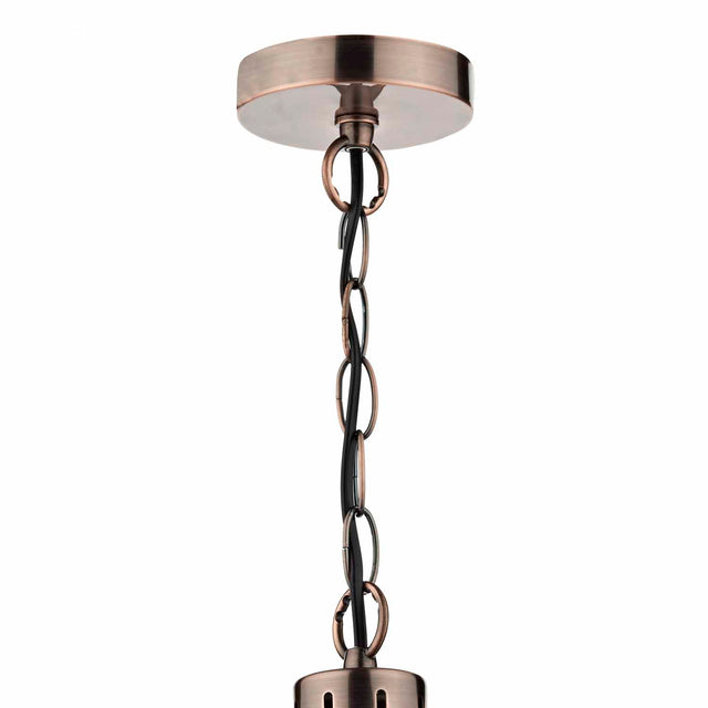 Debut 1 Light Pendant Brushed Antique Copper