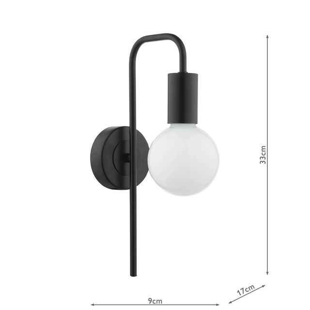 Dena Wall Light Matt Black