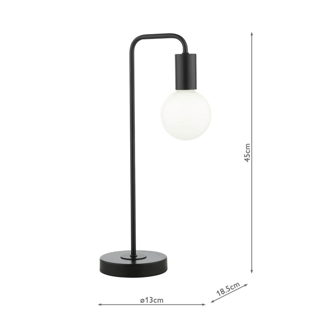 Dena Table Lamp Matt Black