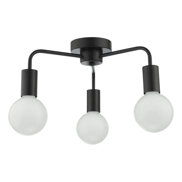 Dena 3 Light Semi-Flush Matt Black