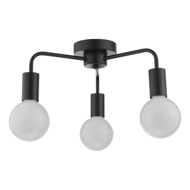 Dena 3 Light Semi-Flush Matt Black