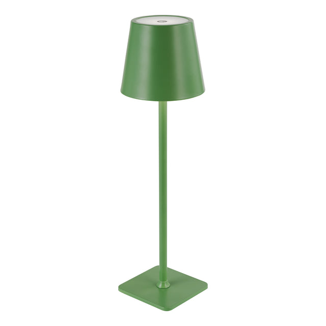 Derrick Rechargeable Outdoor Table Lamp Satin Green LED IP54